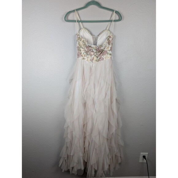 Nights by WeezeMe‎ Pink Floral Embroidered Maxi Gown Size 2 - Picture 2 of 9